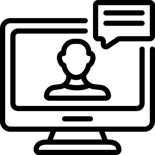 Chat screen assistance operator icon