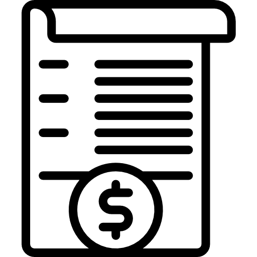 Contract debt money file icon