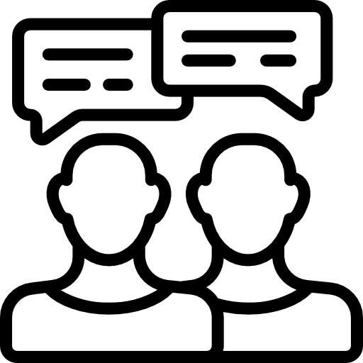 Conversation communications face to face counselling icon