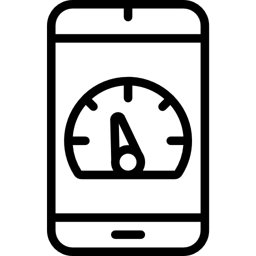 Dashboard business and finance communications smartphone icon