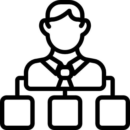 Hierarchy collaboration business networking icon