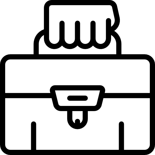 Briefcase bag handbag case icon