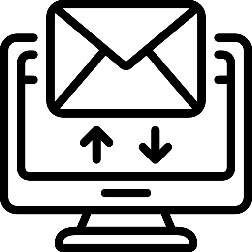 Email communications ui screen icon