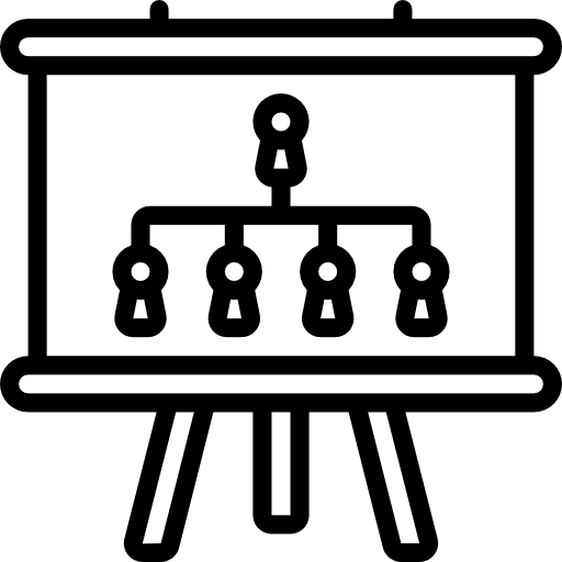 Hierarchy organization collaboration networking icon