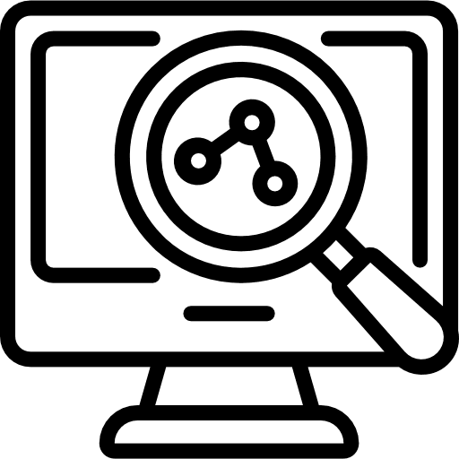Sharing computer screen sharing social network icon