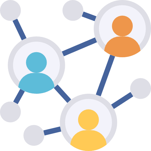 Networking teamwork business work icon