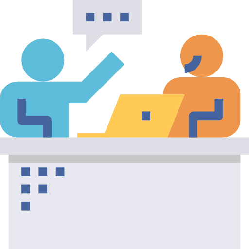 Meeting interview business and finance people icon