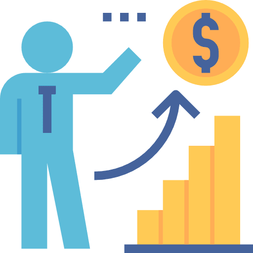 Plan seo and web stats financial icon
