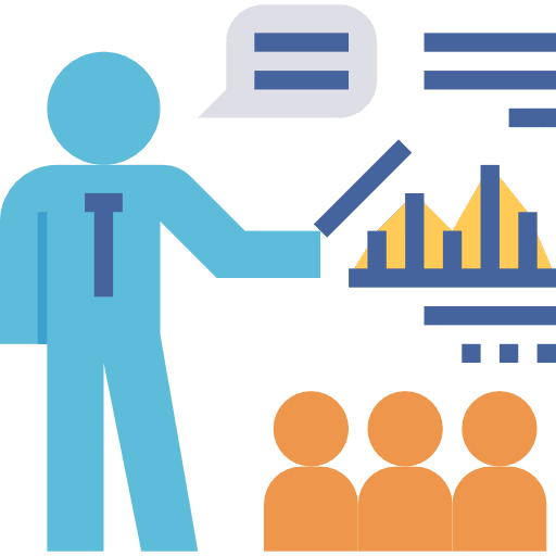 Presentation explain people presentation icon