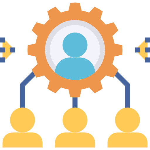 Team manager professions and jobs work team icon