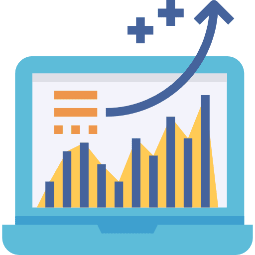 Analytics ui analytics laptop icon