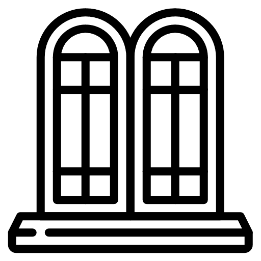 Window door furniture and household house icon