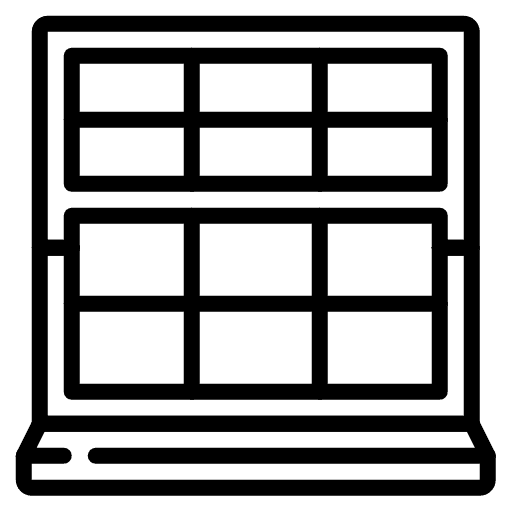 Window furniture and household door home icon