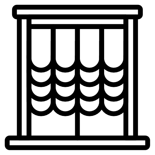 Window furniture and household door home icon