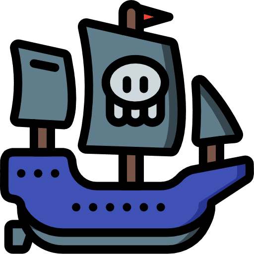Pirate ship ship antique shipping icon
