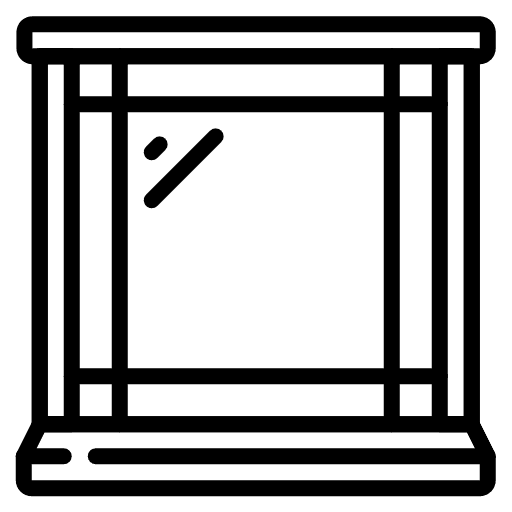 Window furniture and household window house icon