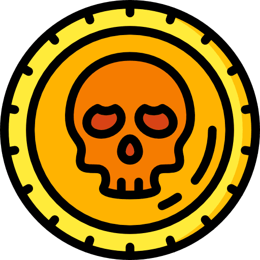 Coin business and finance business pirate icon