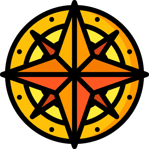 Compass technology tools and utensils interface icon