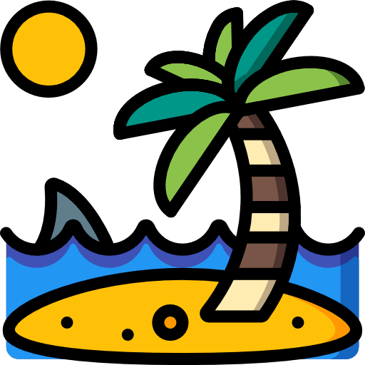 Palm tree oasis nature desert icon