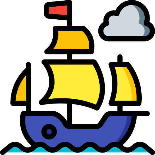 Pirate ship transport frigate pirate icon