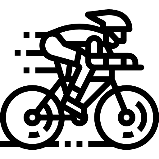 Racing exercise bicycle sports icon