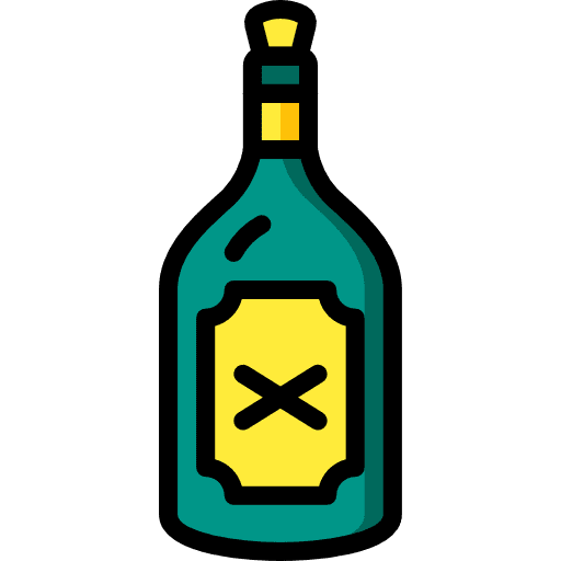 Rum bottle alcohol food and restaurant icon