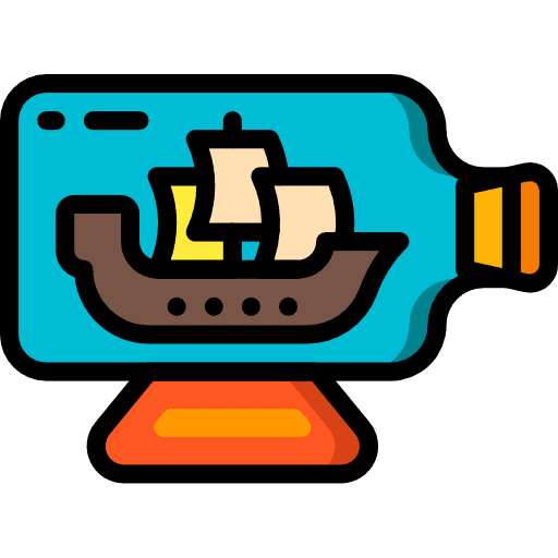 Ship in a bottle decoration ornament ship in a bottle icon