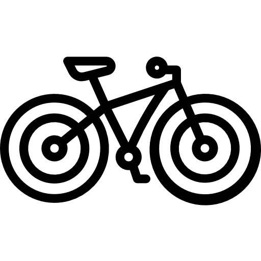 Bicycle transport exercise sports icon