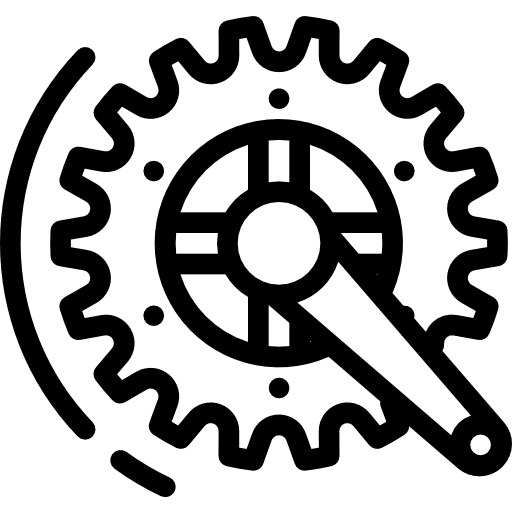 Crankset crankset tools and utensils gear icon