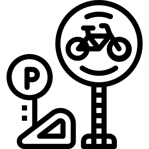 Parking bicycle sport vehicle icon