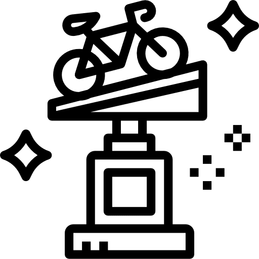 Trophy bicycle sports and competition bike icon