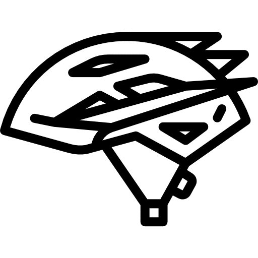 Helmet biking cycling accessory icon