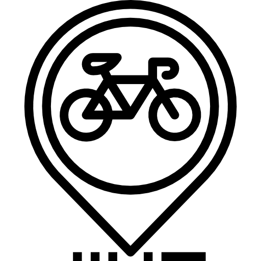 Pin bicycle bike sport icon