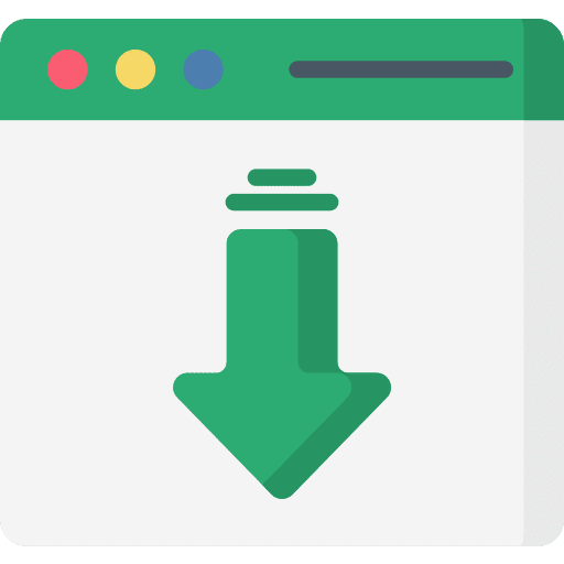 Download interface browser download icon
