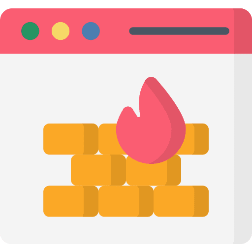 Firewall antivirus save protect icon