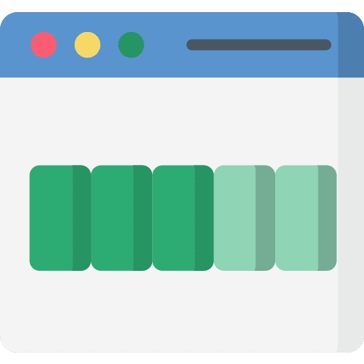 Progress bar interface bat website icon