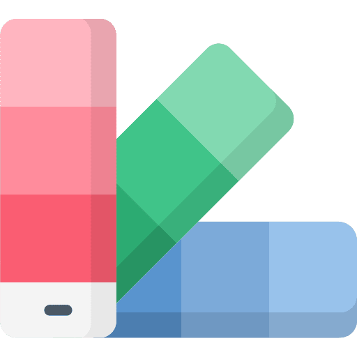 Color palette art and design paint colors icon