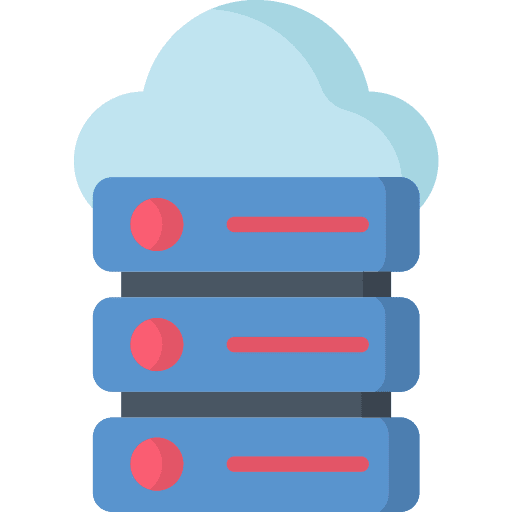 Hosting files database network icon