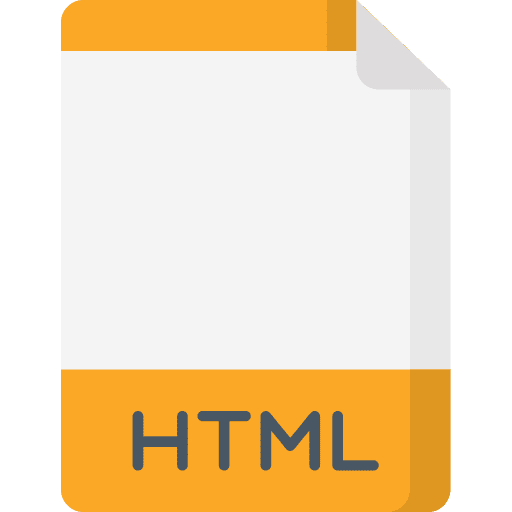 Html html file code interface icon