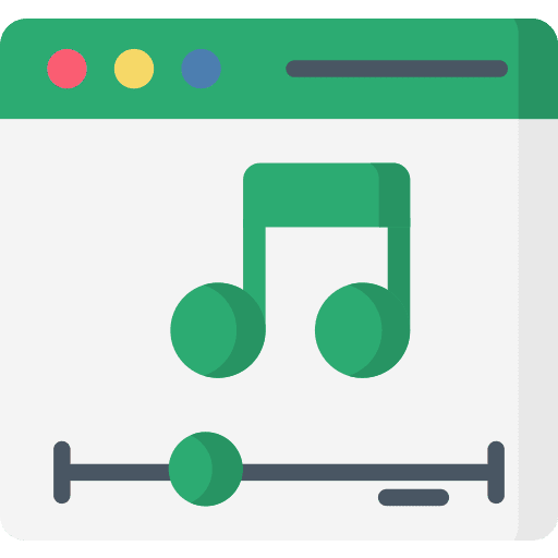 Music web page ui music icon