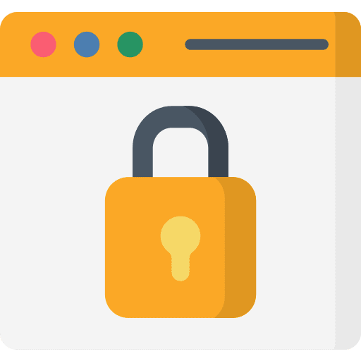 Security browser seo and web web page icon