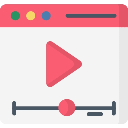 Video interface play button video icon