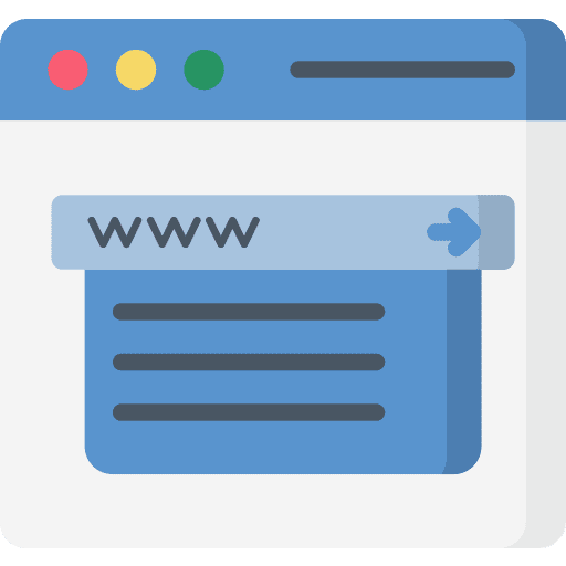 Website seo and web search engine www icon
