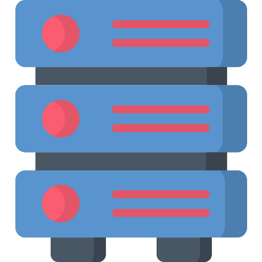 Server multimedia servers technology icon