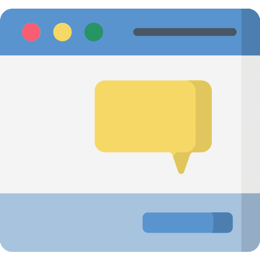 Chat ui seo and web communications icon