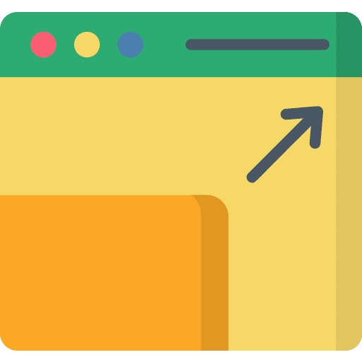 Resolution website interface browser icon