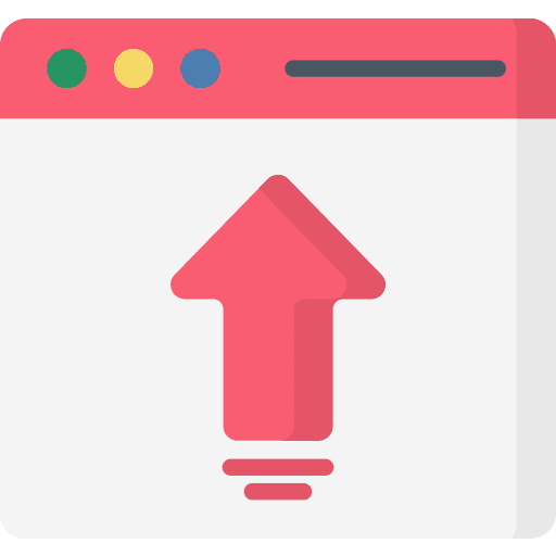 Upload website web page upload icon