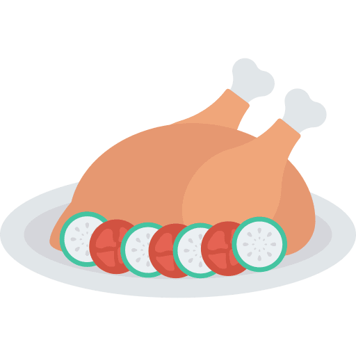 Chicken leg roast chicken fast food turkey leg icon