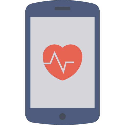 Heartbeat smartphone mobile phone heartbeat icon