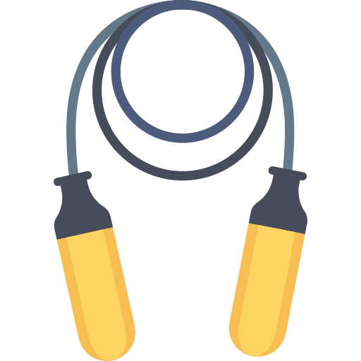 Jumping rope sports and competition wellness diet icon